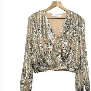 Womens sparkly sequence blouse sz s